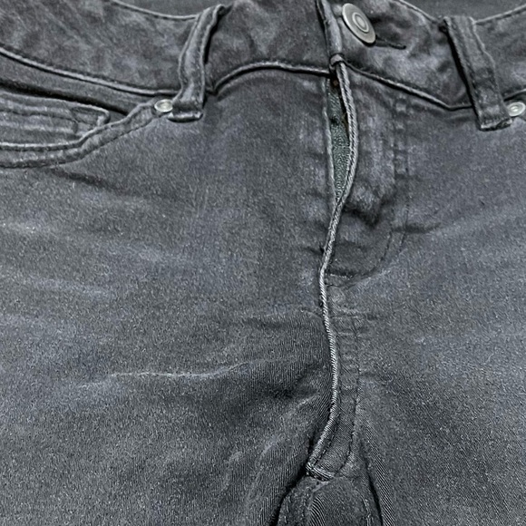 Miss Poured In Blue Stretchy Black Mid Rise Jeans Size 4 - Picture 7 of 13